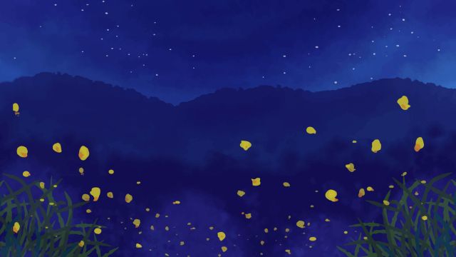 夜に舞う蛍