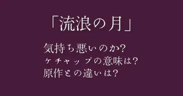 『流浪の月』ケチャップの意味は？気持ち悪いのはなぜ？