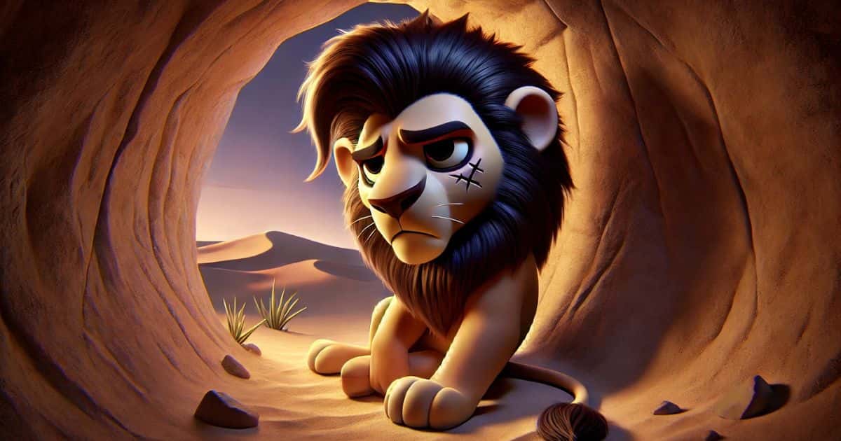 寂しそうなスカーのイラスト