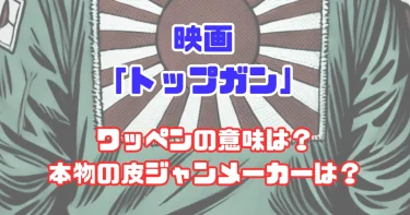【トップガン】ワッペンの意味一覧！本物のG-1革ジャンのメーカーもチェック！