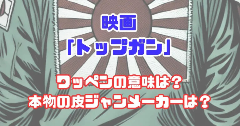 革ジャンの背中にあるパッチ（映画『トップガン』）